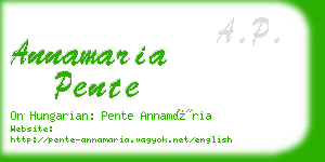 annamaria pente business card